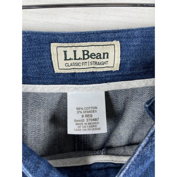 L. L. Bean A-Line Denim Skirt Retro Blue Size 8 Regular - Picture 2 of 7